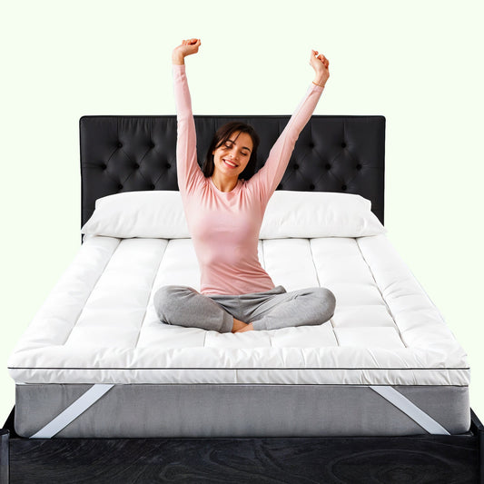 Plush Fitted Mattress Topper With Deep Pockets