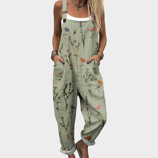 Floral Print Wide Leg Jumpsuit