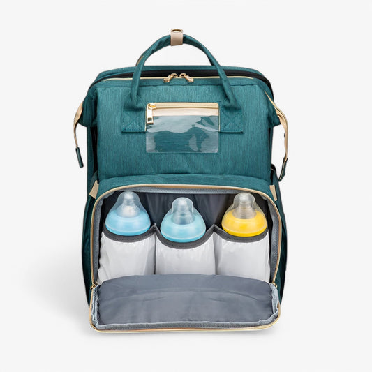 2 in 1 Diaper Bag with Fold Out Travel Baby Bed