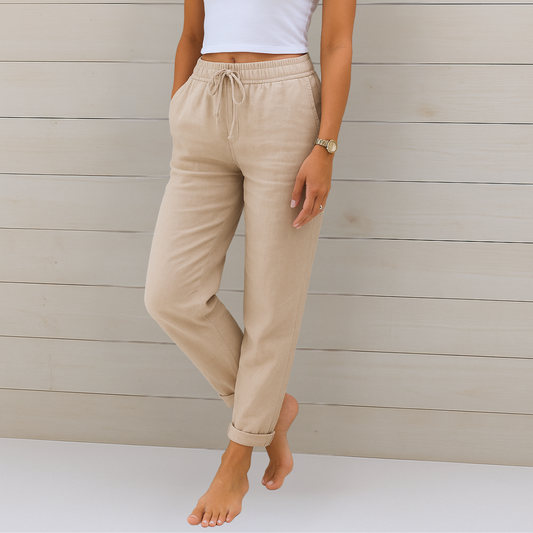 Breathable Elastic Waist Trousers