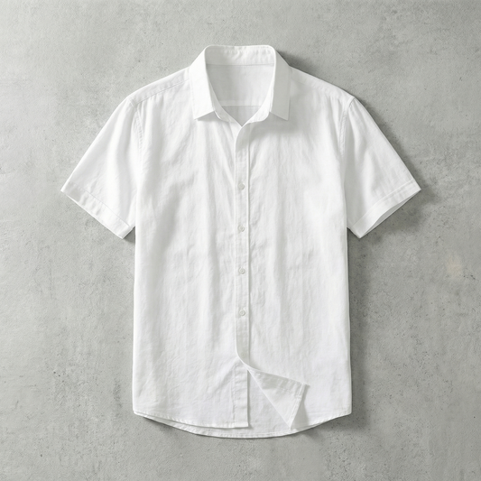 Lightweight Cotton Blend Button Down Shirt