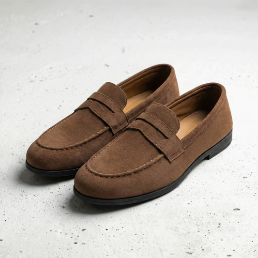 Men's Suede Slip-On Loafers With Non-Slip Sole