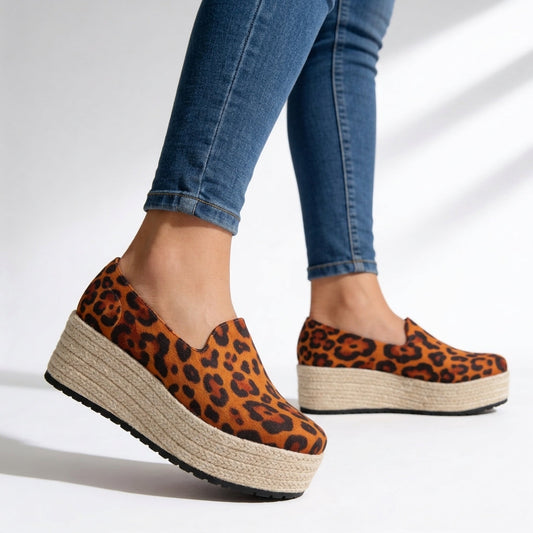Women's Jute Flatform Slip On Espadrilles