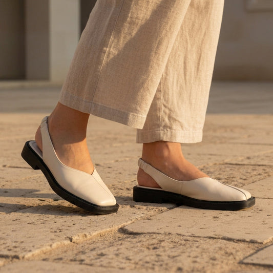 Women's Square Toe Slingback Flats