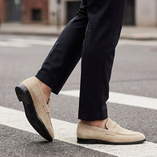 Slip On Faux Suede Penny Loafers