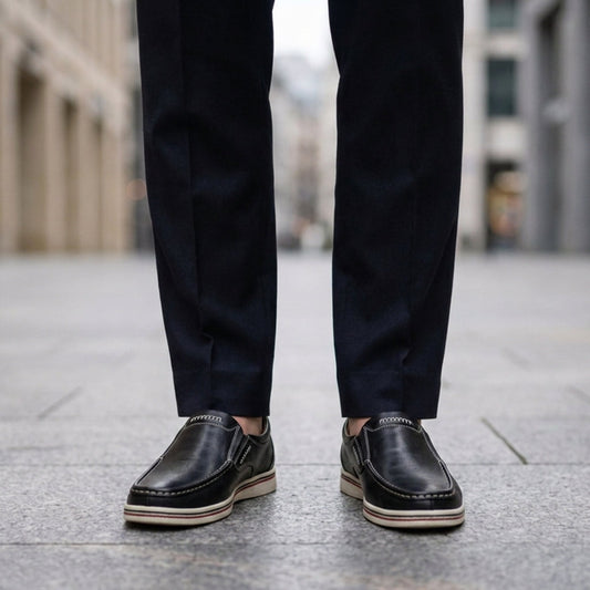 Men's Classic Faux Leather Slip-On Loafers