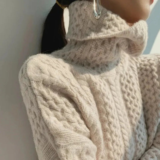 Soft Turtleneck Knit Sweater