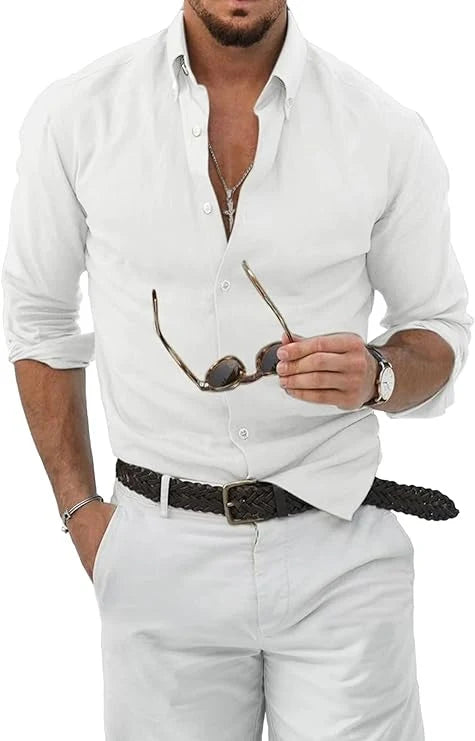 Classic Collar Long Sleeve Shirt For Men