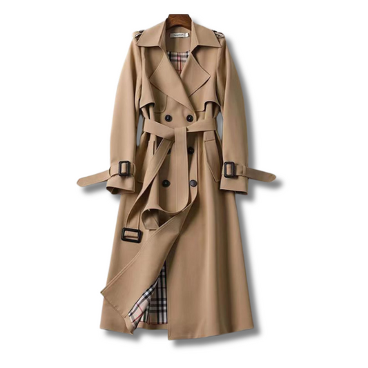 Belted Double Breasted Trench Coat