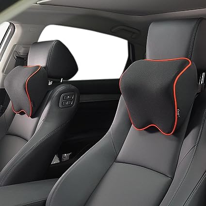Memory Foam Car Headrest Neck Pillow 2 Pack