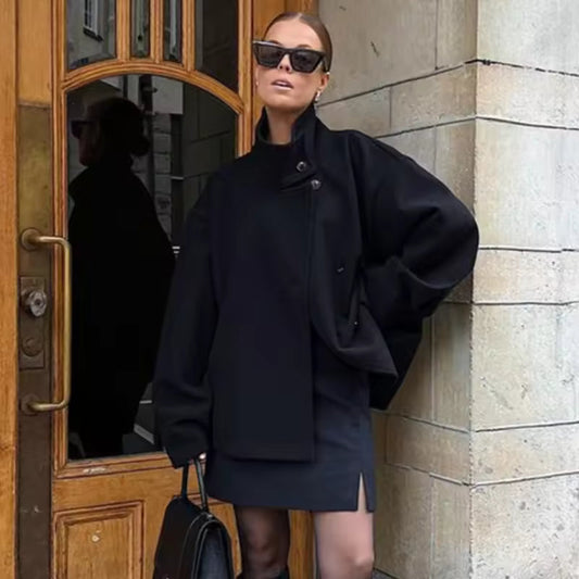 Tailored Double-Breasted Short Coat
