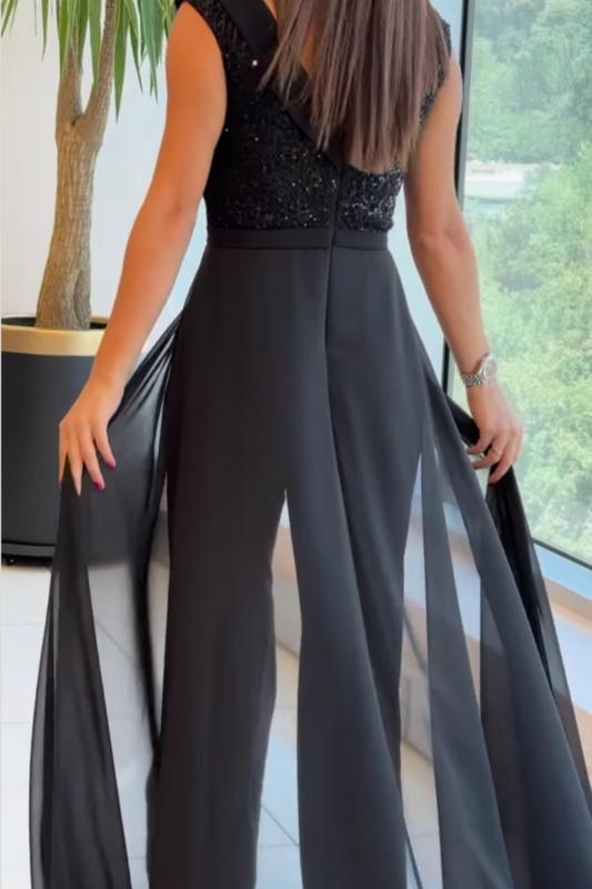 Sleeveless Textured Tailored Jumpsuit