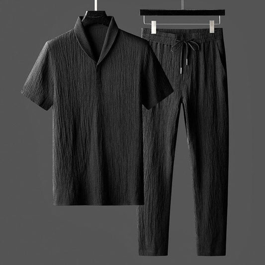 Relaxed Fit Breathable Linen Two Piece Set