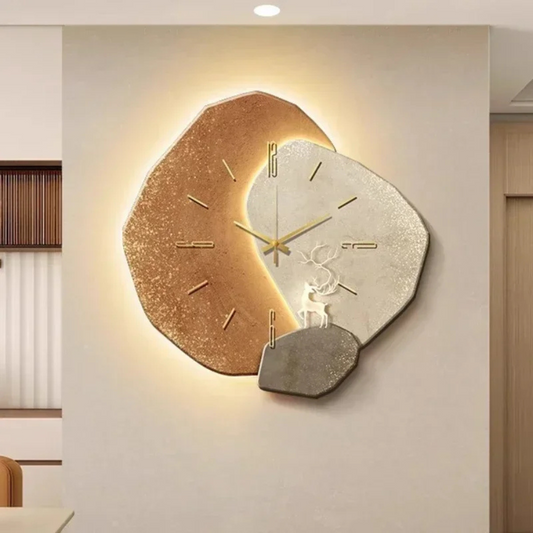 Natural Wood LED Wall Clock With Backlight