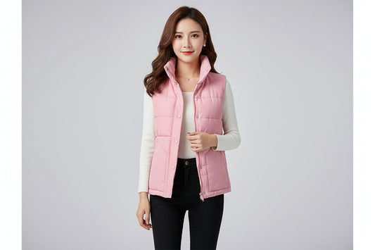 Women's Long Quilted Sleeveless Bodywarmer