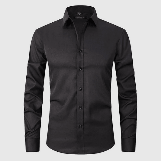 Long Sleeve Button-Up Shirt with Chest Pocket