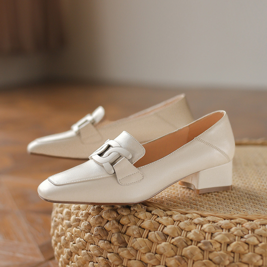 Mary Jane Loafers with Chunky Heel
