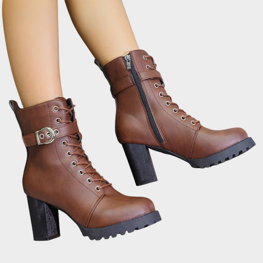 Bold Flared Heel Ankle Boots