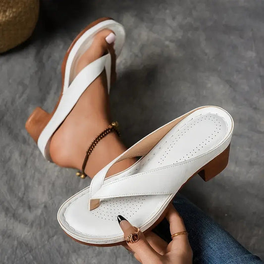 Cushioned Orthopedic Sandals with Chunky Heel