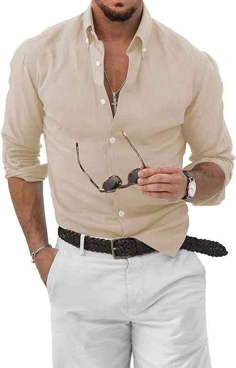 Classic Collar Long Sleeve Shirt For Men