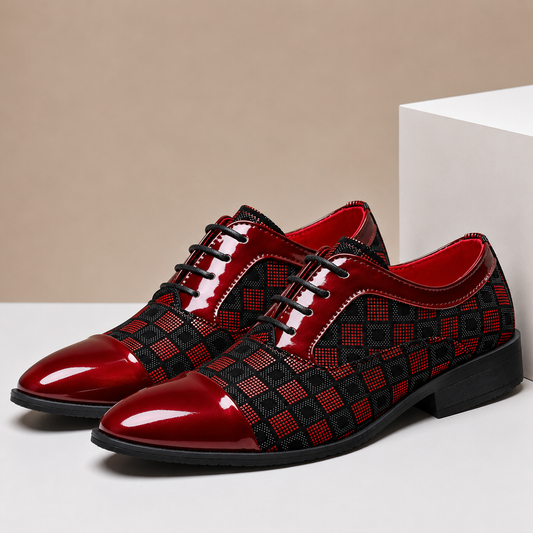 Men's Patterned Lace Up Dress Shoes