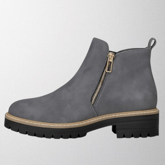 Round Toe Side-Zip Shoes