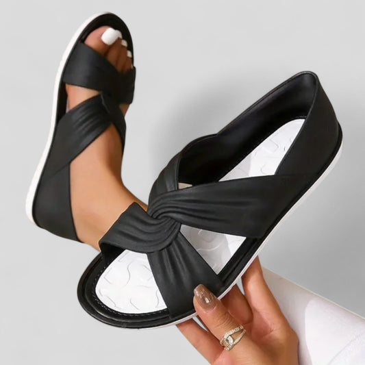 Crossover Strap Orthopaedic Sandals With Covered Heel