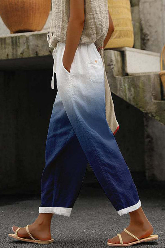 Fitted Flowy Wide Leg Pants