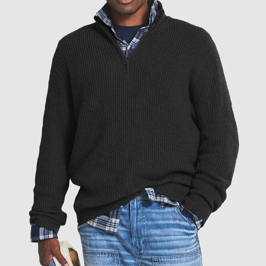 Men's Zip-Up Business Casual Sweater