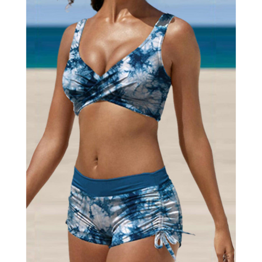 High Waisted Tummy Control Two Piece Bikini