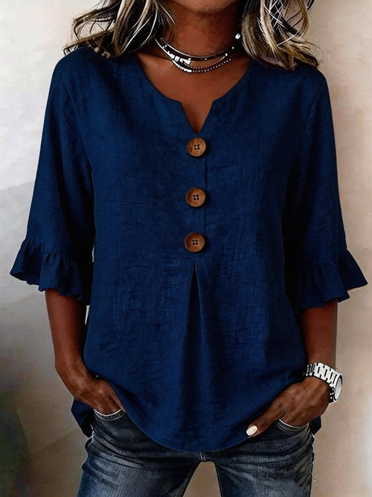 Ruffle Sleeve Lightweight Women's Blouse