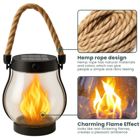 Solar Flickering Flame Garden Lantern