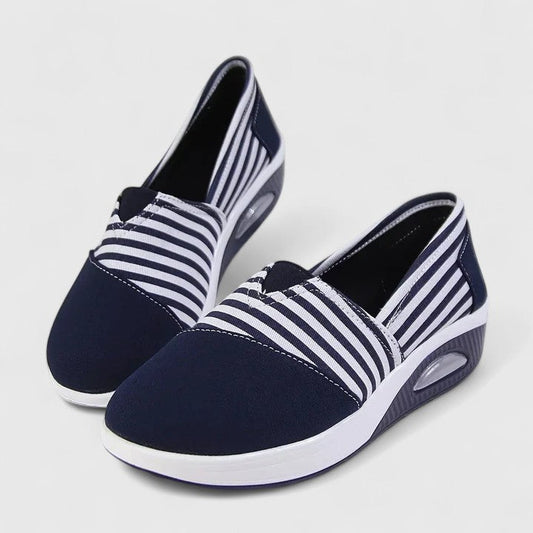 Striped Orthopedic Slip-On Sneakers