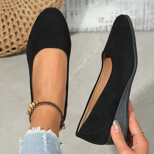Women's Low Wedge Cushioned Ballet Flats