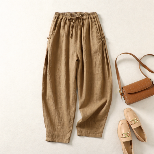 Relaxed Linen Drawstring Pants