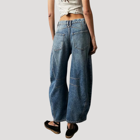 Women's Loose Fit Barrel Leg Jeans