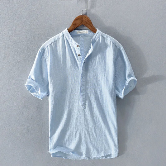 Summer Weight Woven Button Down Shirt
