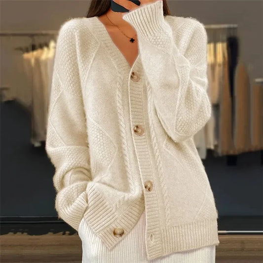 Soft Knit Cardigan With Buttons
