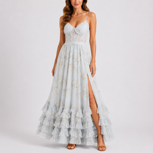 Floral Corset Maxi Dress