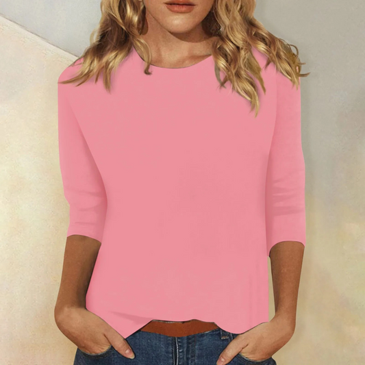 Relaxed Fit Round Neck Long Sleeve Top