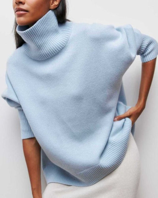 Oversized Premium Soft Knit Turtleneck Sweater