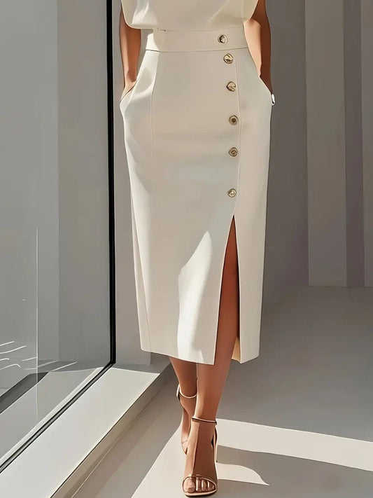 Side Slit Summer Midi Dress