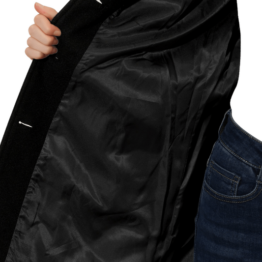 Elegant A-Line Coat with Button Closure