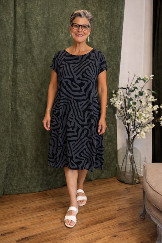 Relaxed Fit Linen Summer Midi Dress