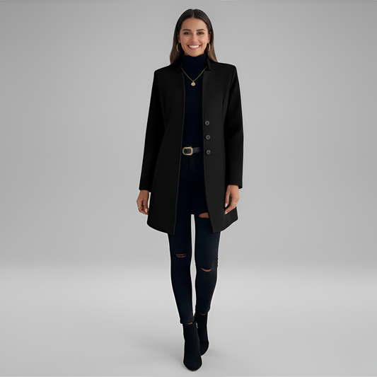 Long Line Button Front Coat