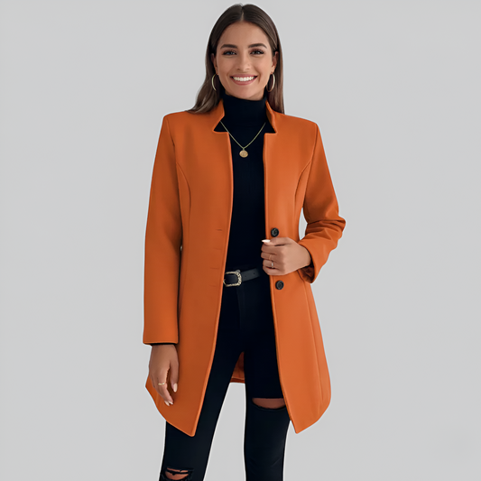 Long Line Button Front Coat