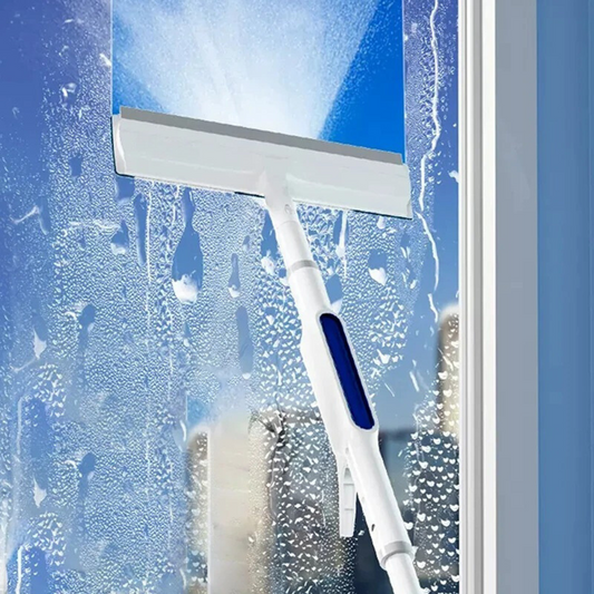 3 in 1 Rotating Window Cleaner with Telescopic Pole and Spray