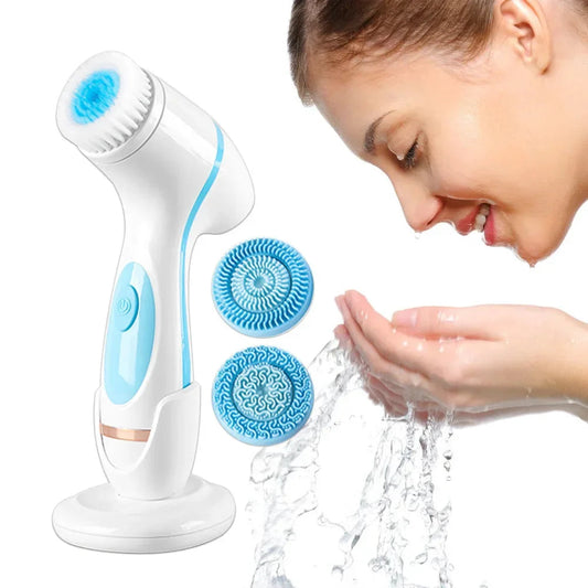 3 in 1 Sonic Facial Cleansing Brush With Storage Base