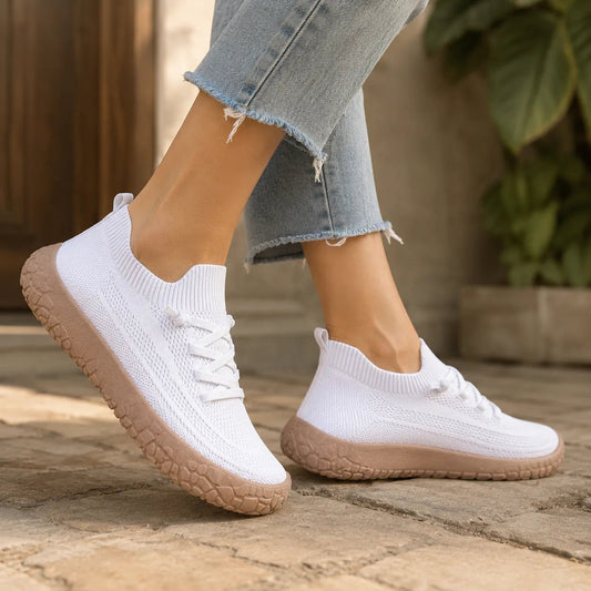 Knit Slip-On Sneakers with Chunky Cushioned Sole