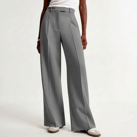 Tailored High-Waisted Wide-Leg Trousers